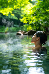 Fototapeta premium Embracing the Wild, Hot Spring