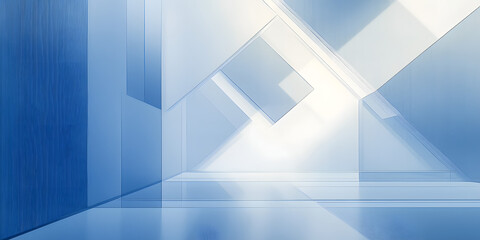 Fototapeta premium Blue and white abstract geometric presentation background with rectangle and square shapes