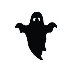 Halloween ghost silhouettes on a white background. Silhoutte of a ghost.