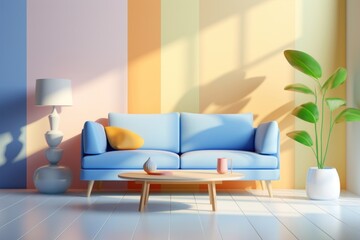 Room architecture furniture table.