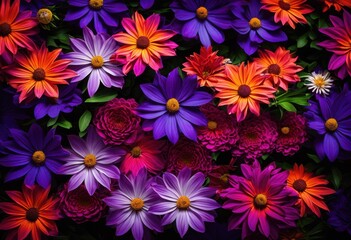 stunning macro vibrant blooming flowers rich foliage elements captured exquisite detail, blossom, petal, flora, garden, plant, leaf, sunlight, beauty, image