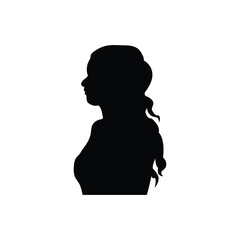 A silhouette woman vector image. Silhoutte of a beautiful women on white background