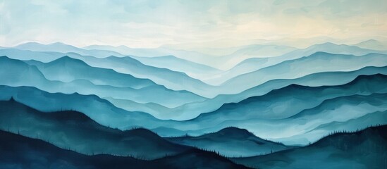 Ethereal mountainous landscape shrouded in a dreamy atmospheric mist creating a captivating and serene scene that invites the viewer to escape into the grandeur and tranquility of nature s wonders