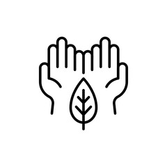 Conservation outline icons, minimalist vector illustration ,simple transparent graphic element .Isolated on white background