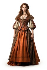 Fototapeta premium Lady costume fashion dress.
