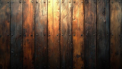 A wooden wall with a flat surface, featuring a warm color scheme and a top-down perspective. 