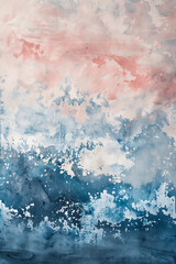 Watercolor Texture in Blush Pink and Blue with Neutral Tones