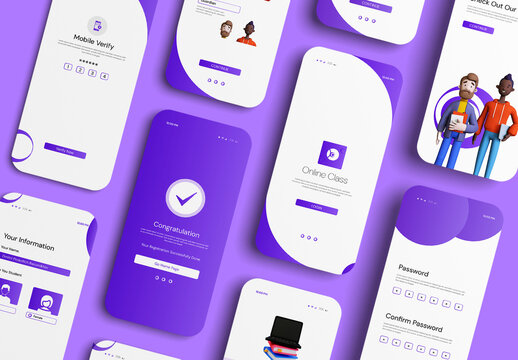 Online Class Mobile UI Layout