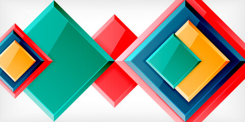 Shiny glossy metallic or plastic square design background. Vector Illustration For Wallpaper, Banner, Background, Card, Book Illustration, landing page