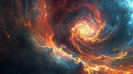 A captivating background featuring swirling clouds and a black hole, creating a stunning sci-fi atmosphere. This abstract design is perfect for commercial use, evoking a sense of mystery and intrigue 