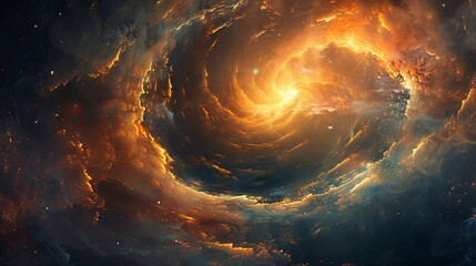 A captivating background featuring swirling clouds and a black hole, creating a stunning sci-fi atmosphere. This abstract design is perfect for commercial use, evoking a sense of mystery and intrigue 