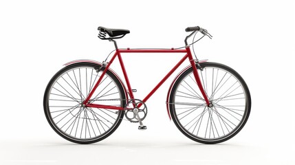 Obraz premium High-Quality Isolated Bicycle on White Background for Creative Projects and Marketing Material, Perfect for Promotions and E-commerce Displays
