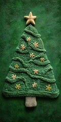 Cozy Knitted Christmas Tree Decoration for Festive Holiday Season