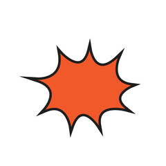 Comic explosion speech bubble vector shapes