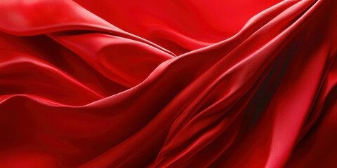 Obraz premium A red fabric with a pattern of waves