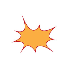Comic explosion speech bubble vector shapes