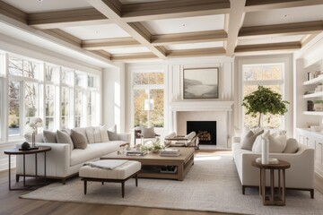White living room architecture furniture fireplace.