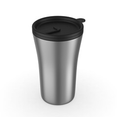 Travel mug blank mockup template. 3d illustration
