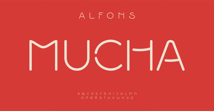 Art nouveau elegant alphabet, refined minimalist typeface, soft flowing font for luxury branding, sophisticated logos, high-end modern typography. Vector typeset.