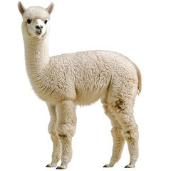 Fototapeta premium Adorable Alpaca in Natural Setting: Perfect for Nature and Animal Lovers Seeking High-Quality Graphics for Various Projects such as Blogs, Websites, and Educational Material