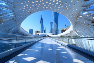 A vibrant view of Riyadh, the capital of Saudi Arabia, showcasing the city's stunning skyline and modern architecture. A representation of urban development and commercial growth, reflecting the dynam