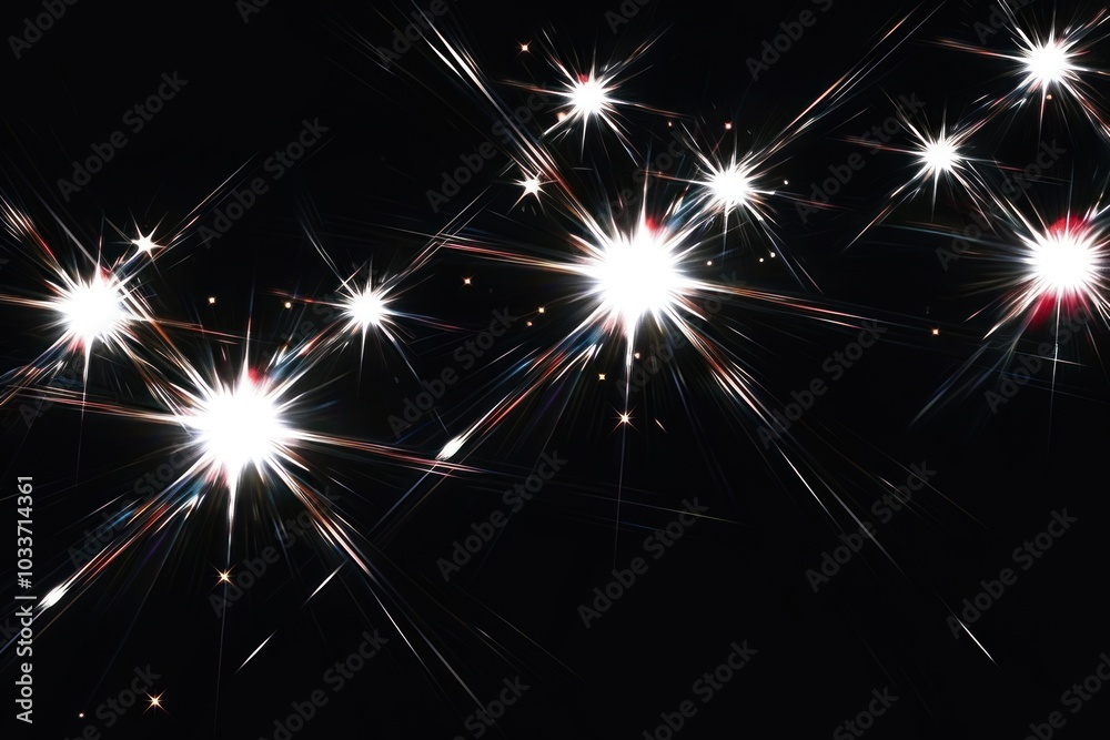 Sticker Transparent Star sunlight reflections backgrounds astronomy fireworks.