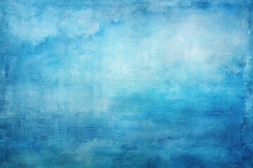 Watercolor painting on canvas with textured blue colors in minimalist style background organic material