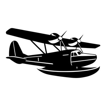 recommend clip art: vector seaplane silhouette 