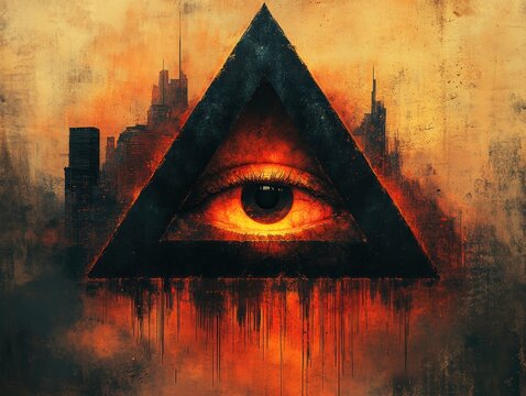 Abstract eye concept of third eye and spirituality. AI generated