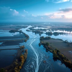 massive river overflown