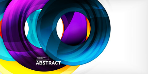 Circles, round elements, ring shapes premium background. Vector Illustration For Wallpaper, Banner, Background, Card, Book Illustration, landing page