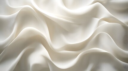 Obraz premium Continuous, flowing white waves cascade across the background in a soft, undulating pattern, evoking a minimalist, abstract design that is both simple and elegant.