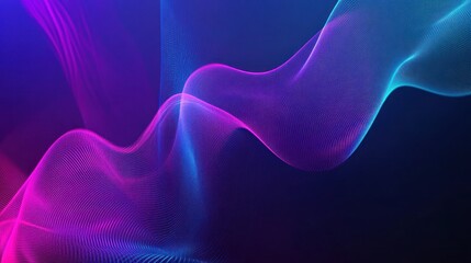 Abstract Neon Wave Background