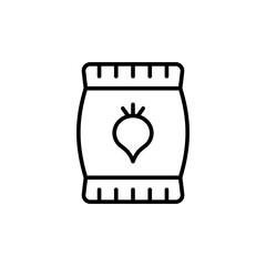 Turnip package outline icons, minimalist vector illustration ,simple transparent graphic element .Isolated on white background