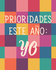 Translation from Spanish - Priorities this year: I. Perfect design for greeting cards, posters and social media. Spanish Lettering.