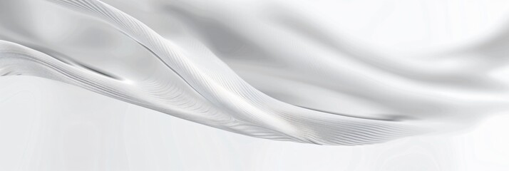 Fototapeta premium Abstract background in white featuring flowing lines and artistic textures, resembling silk with a three-dimensional relief effect. A sophisticated and elegant design ideal for commercial use and crea