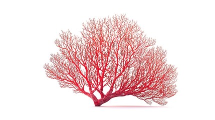 coral, on transparent background (PNG). Generative AI.