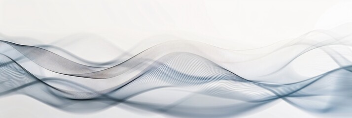 Obraz premium Abstract background in white featuring flowing lines and artistic textures, resembling silk with a three-dimensional relief effect. A sophisticated and elegant design ideal for commercial use and crea