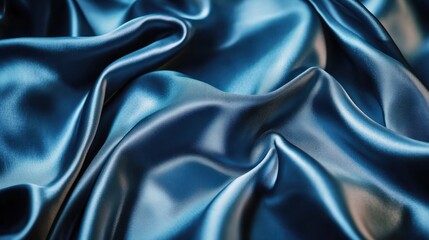 Obraz premium Abstract Blue Satin Fabric
