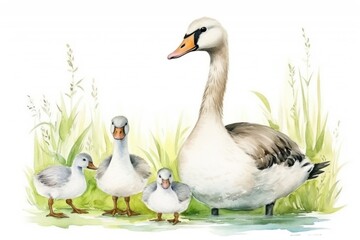 Goose cartoon animal bird.
