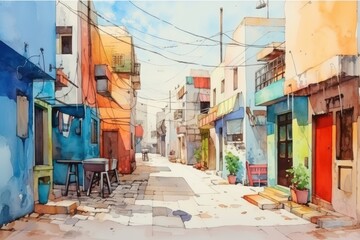 Street architecture building alley.