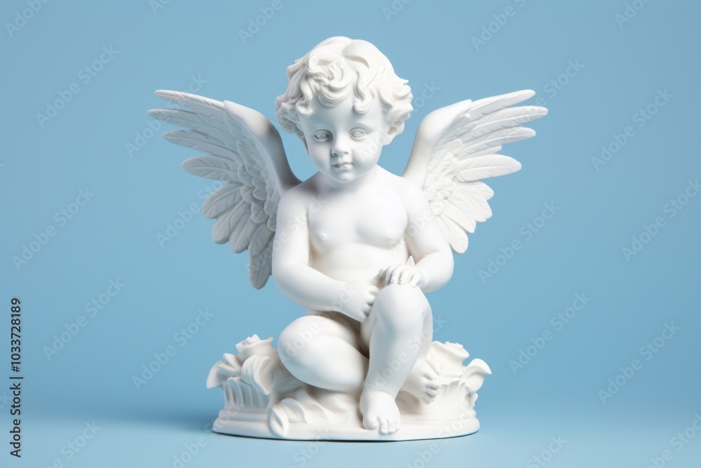 Canvas Prints Figurine statue angel white.