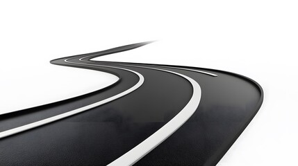 Running track on white background. 