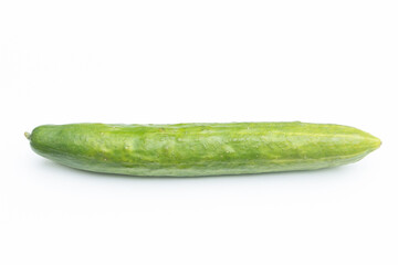 A Whole cucumber fruit on white background