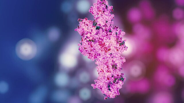 Antibody floating, concept of innate and acquired immunity 3d rendering