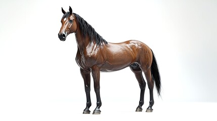 Obraz premium Bay horse isolated on transparent background