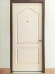 Wood door - vintage effect style pictures.  Door and wall.