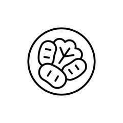 Salads outline icons, minimalist vector illustration ,simple transparent graphic element .Isolated on white background