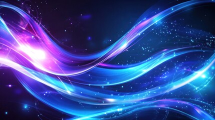 Obraz premium Abstract Blue and Purple Waves