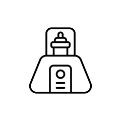 Sterilizer bottle outline icons, minimalist vector illustration ,simple transparent graphic element .Isolated on white background